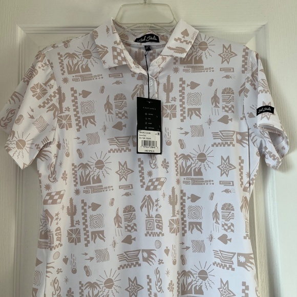 New Women’s Bad Birde Core Polo Dry Heat Stucco size M - Picture 3 of 5